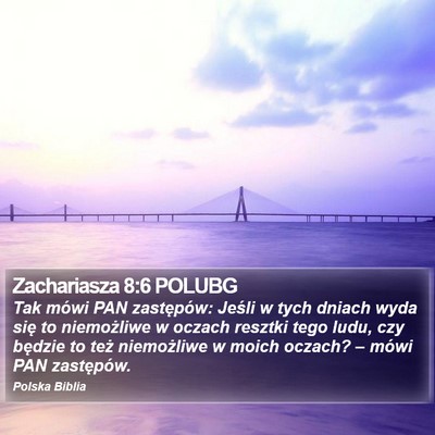 Zachariasza 8:6 POLUBG Bible Verse Image