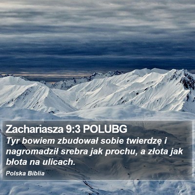 Zachariasza 9:3 POLUBG Bible Verse Image