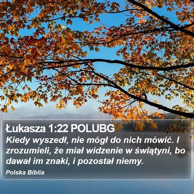 Łukasza 1:22 POLUBG Bible Verse Image