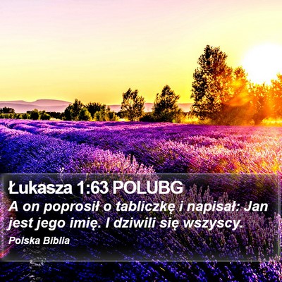 Łukasza 1:63 POLUBG Bible Verse Image