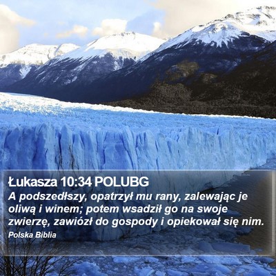 Łukasza 10:34 POLUBG Bible Verse Image
