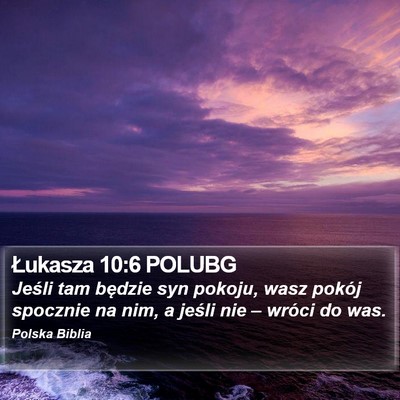 Łukasza 10:6 POLUBG Bible Verse Image
