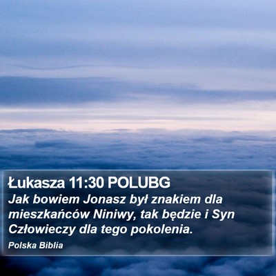 Łukasza 11:30 POLUBG Bible Verse Image