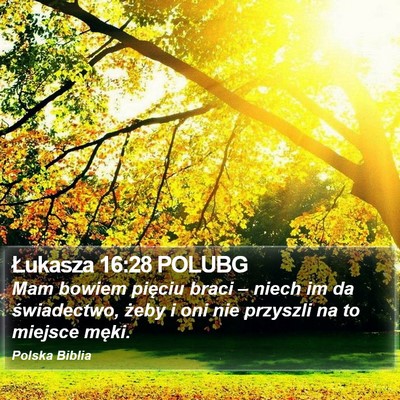 Łukasza 16:28 POLUBG Bible Verse Image