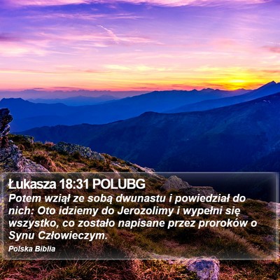 Łukasza 18:31 POLUBG Bible Verse Image