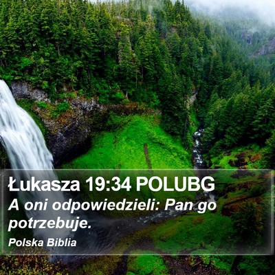 Łukasza 19:34 POLUBG Bible Verse Image