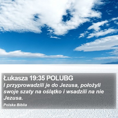 Łukasza 19:35 POLUBG Bible Verse Image