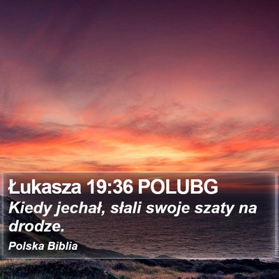 Łukasza 19:36 POLUBG Bible Verse Image