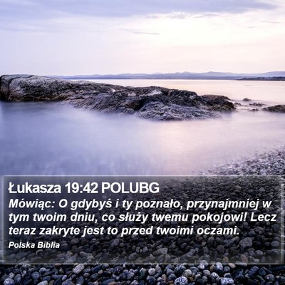 Łukasza 19:42 POLUBG Bible Verse Image