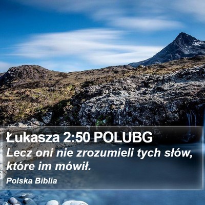 Łukasza 2:50 POLUBG Bible Verse Image