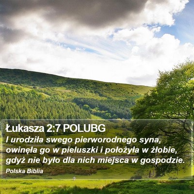 Łukasza 2:7 POLUBG Bible Verse Image