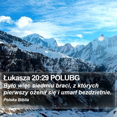 Łukasza 20:29 POLUBG Bible Verse Image