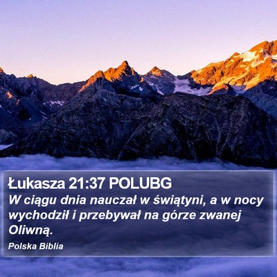 Łukasza 21:37 POLUBG Bible Verse Image