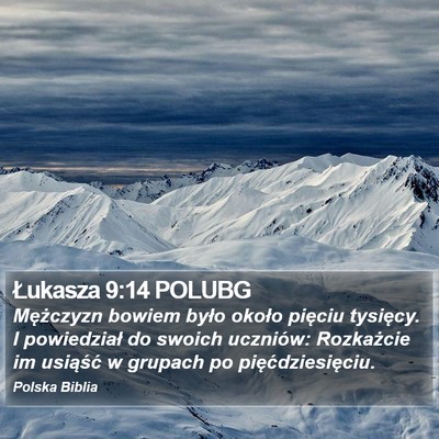 Łukasza 9:14 POLUBG Bible Verse Image