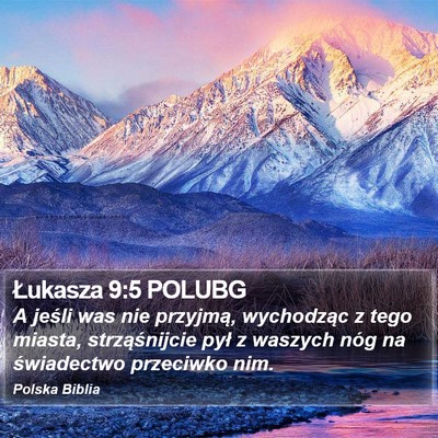 Łukasza 9:5 POLUBG Bible Verse Image