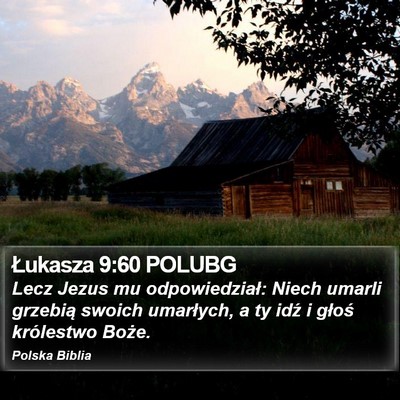 Łukasza 9:60 POLUBG Bible Verse Image