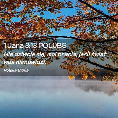Picture 02 - 1 Jana 3:13 POLUBG - Nie dziwcie się, moi bracia, jeśli świat was - Bible Verse Picture