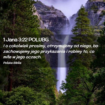 Picture 02 - 1 Jana 3:22 POLUBG - I o cokolwiek prosimy, otrzymujemy od niego, bo - Bible Verse Picture