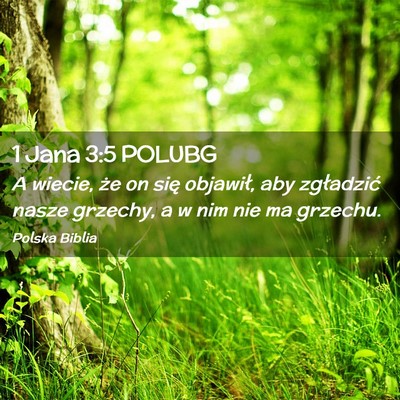 Picture 02 - 1 Jana 3:5 POLUBG - A wiecie, że on się objawił, aby zgładzić - Bible Verse Picture