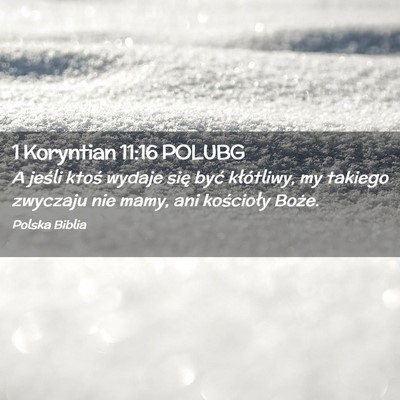 Picture 02 - 1 Koryntian 11:16 POLUBG - A jeśli ktoś wydaje się być kłótliwy, my - Bible Verse Picture