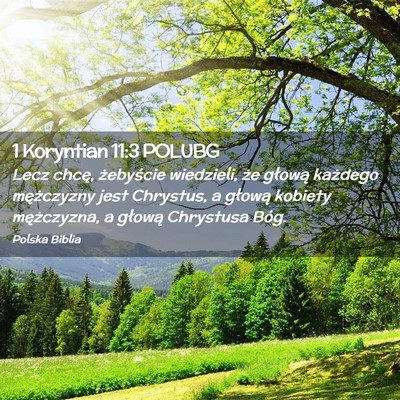 Picture 02 - 1 Koryntian 11:3 POLUBG - Lecz chcę, żebyście wiedzieli, że głową - Bible Verse Picture