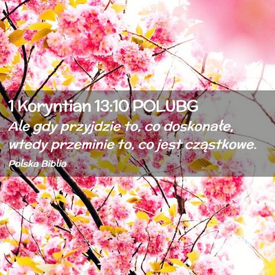 Picture 02 - 1 Koryntian 13:10 POLUBG - Ale gdy przyjdzie to, co doskonałe, wtedy - Bible Verse Picture