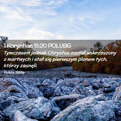 Picture 02 - 1 Koryntian 15:20 POLUBG - Tymczasem jednak Chrystus został wskrzeszony z - Bible Verse Picture