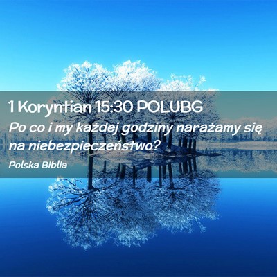 Picture 02 - 1 Koryntian 15:30 POLUBG - Po co i my każdej godziny narażamy się na - Bible Verse Picture