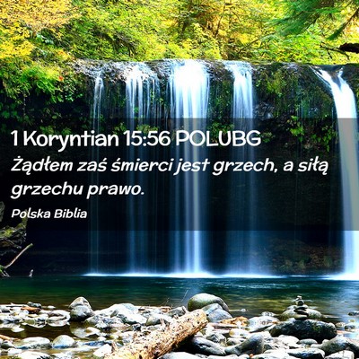 Picture 02 - 1 Koryntian 15:56 POLUBG - Żądłem zaś śmierci jest grzech, a siłą - Bible Verse Picture