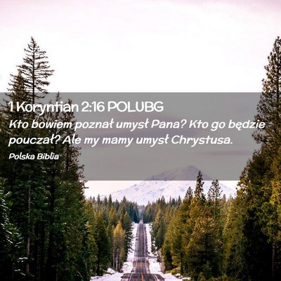 Picture 02 - 1 Koryntian 2:16 POLUBG - Kto bowiem poznał umysł Pana? Kto go będzie - Bible Verse Picture