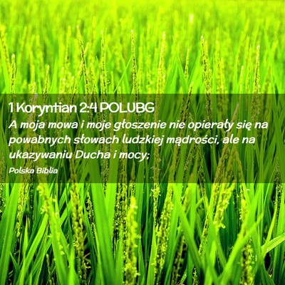 Picture 02 - 1 Koryntian 2:4 POLUBG - A moja mowa i moje głoszenie nie opierały się - Bible Verse Picture