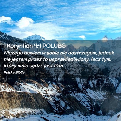 Picture 02 - 1 Koryntian 4:4 POLUBG - Niczego bowiem w sobie nie dostrzegam, jednak nie - Bible Verse Picture