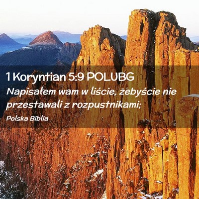 Picture 02 - 1 Koryntian 5:9 POLUBG - Napisałem wam w liście, żebyście nie - Bible Verse Picture