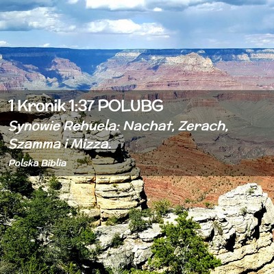 Picture 02 - 1 Kronik 1:37 POLUBG - Synowie Rehuela: Nachat, Zerach, Szamma i - Bible Verse Picture