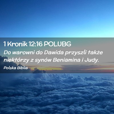 Picture 02 - 1 Kronik 12:16 POLUBG - Do warowni do Dawida przyszli także niektórzy z - Bible Verse Picture