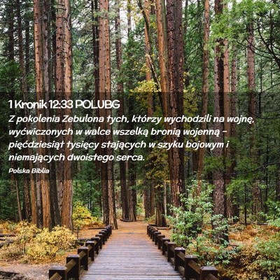 Picture 02 - 1 Kronik 12:33 POLUBG - Z pokolenia Zebulona tych, którzy wychodzili na - Bible Verse Picture