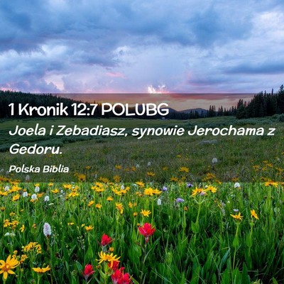Picture 02 - 1 Kronik 12:7 POLUBG - Joela i Zebadiasz, synowie Jerochama z - Bible Verse Picture
