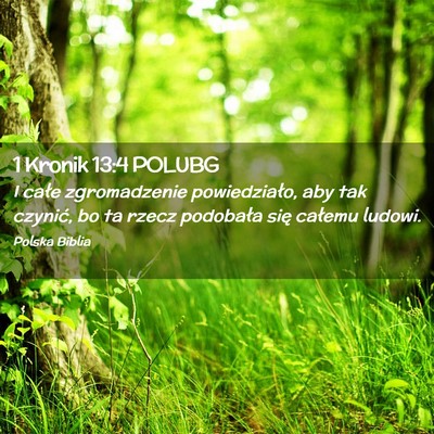 Picture 02 - 1 Kronik 13:4 POLUBG - I całe zgromadzenie powiedziało, aby tak - Bible Verse Picture