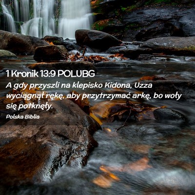 Picture 02 - 1 Kronik 13:9 POLUBG - A gdy przyszli na klepisko Kidona, Uzza - Bible Verse Picture