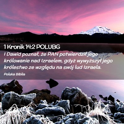 Picture 02 - 1 Kronik 14:2 POLUBG - I Dawid poznał, że PAN potwierdził jego - Bible Verse Picture