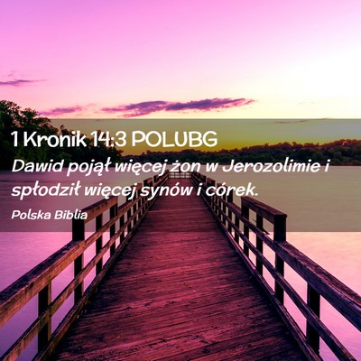 Picture 02 - 1 Kronik 14:3 POLUBG - Dawid pojął więcej żon w Jerozolimie i - Bible Verse Picture