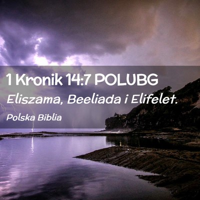 Picture 02 - 1 Kronik 14:7 POLUBG - Eliszama, Beeliada i - Bible Verse Picture