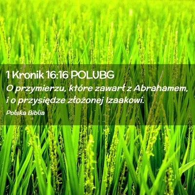 Picture 02 - 1 Kronik 16:16 POLUBG - O przymierzu, które zawarł z Abrahamem, i o - Bible Verse Picture