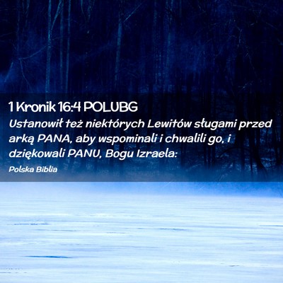 Picture 02 - 1 Kronik 16:4 POLUBG - Ustanowił też niektórych Lewitów sługami - Bible Verse Picture