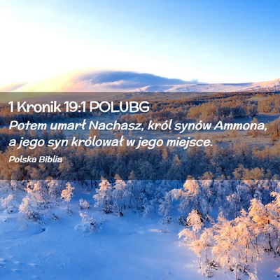 Picture 02 - 1 Kronik 19:1 POLUBG - Potem umarł Nachasz, król synów Ammona, a jego - Bible Verse Picture