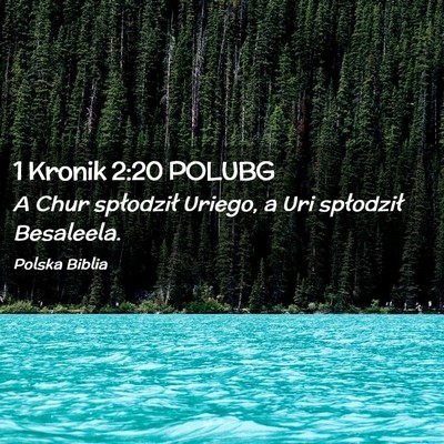 Picture 02 - 1 Kronik 2:20 POLUBG - A Chur spłodził Uriego, a Uri spłodził - Bible Verse Picture