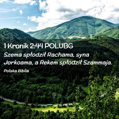 Picture 02 - 1 Kronik 2:44 POLUBG - Szema spłodził Rachama, syna Jorkoama, a Rekem - Bible Verse Picture