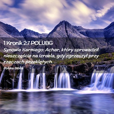 Picture 02 - 1 Kronik 2:7 POLUBG - Synowie Karmiego: Achar, który sprowadził - Bible Verse Picture