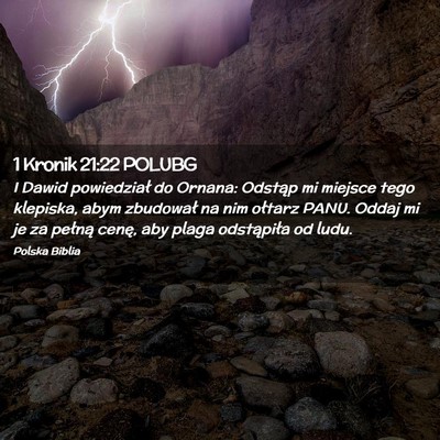 Picture 02 - 1 Kronik 21:22 POLUBG - I Dawid powiedział do Ornana: Odstąp mi miejsce - Bible Verse Picture