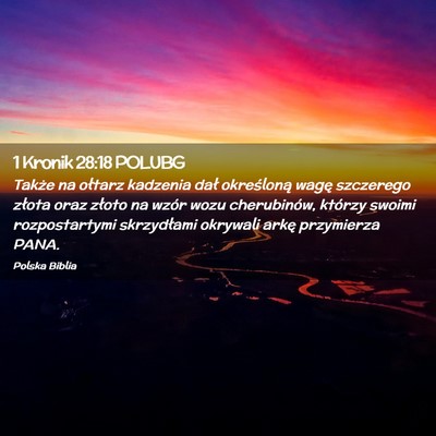 Picture 02 - 1 Kronik 28:18 POLUBG - Także na ołtarz kadzenia dał określoną wagę - Bible Verse Picture